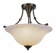 Trans Globe 6540 WB - 3LT SEMI-FLUSH-MRBZLD GLASS